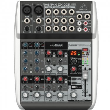 河北百灵达 Behringer QX1002USB 模拟调音台 10通道内置USB音频接口调音台 直播K歌调音台