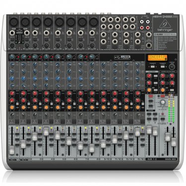 河北百灵达 Behringer QX2222USB 模拟调音台 USB声卡调音台 直播K歌调音台