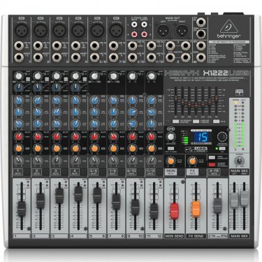 河北百灵达 Behringer X1222USB 模拟调音台 USB声卡调音台 直播K歌调音台