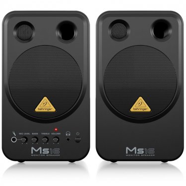 河北百灵达 Behringer MS16 4寸有源监听音箱 多媒体音箱 双路有源立体声音箱 有源音响