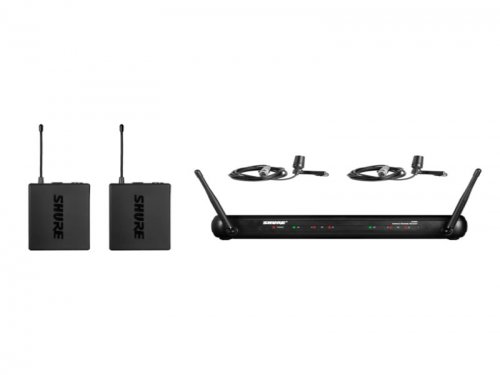 河北Shure 舒尔 SVX188/CVL 双领夹式话筒系统 胸麦 一拖二无线话筒